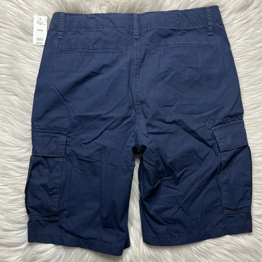 Gap My 3 Solid cargo shorts indigo blue size 14 Husky